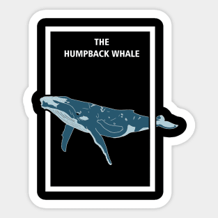 Humpback whale illustration Sticker